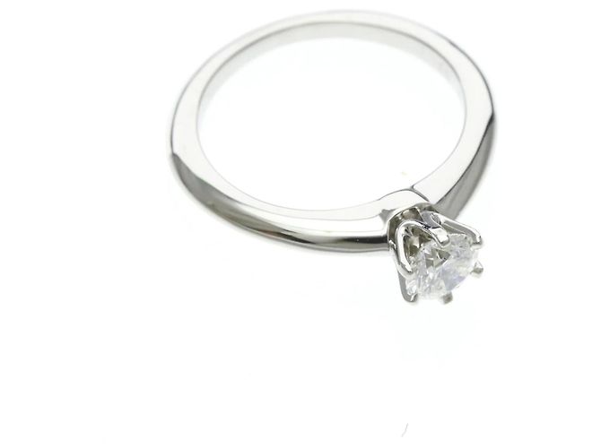Tiffany & Co. Tiffany Setting Solitär aus Platin mit Diamant 0.33 CT Silber - Ansicht 6