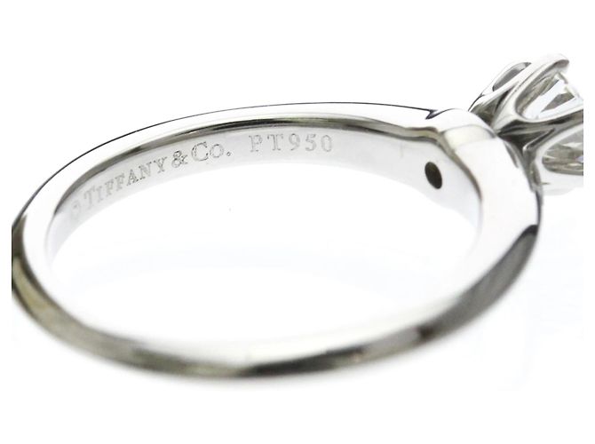 Tiffany & Co. Tiffany Setting Solitär aus Platin mit Diamant 0.33 CT Silber - Ansicht 7