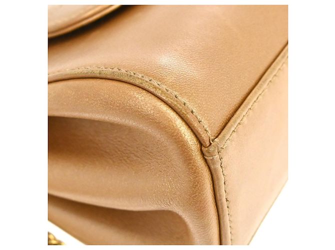 Chanel Mademoiselle Lambskin Mini Marrone - vista 4