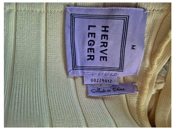 Herve Leger beige Bandage-Kleid - Ansicht 8