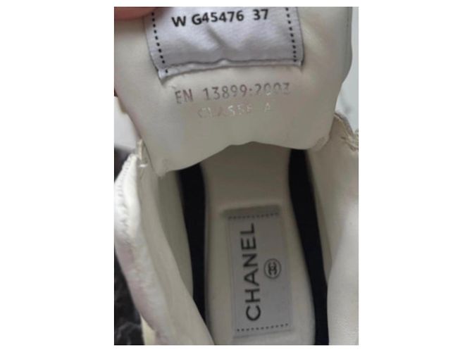Sneakers Roller Skates in pelle bianca Chanel Bianco - vista 6