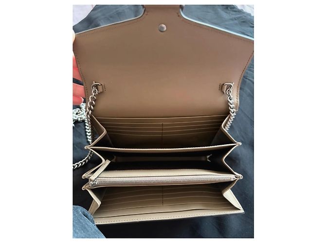 Gucci Cartera con cadena Dionysus en lona GG Supreme Castaño Beige - vista 6