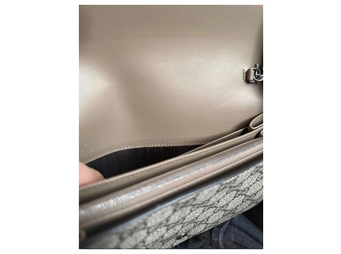 Gucci Cartera con cadena Dionysus en lona GG Supreme Castaño Beige - vista 7