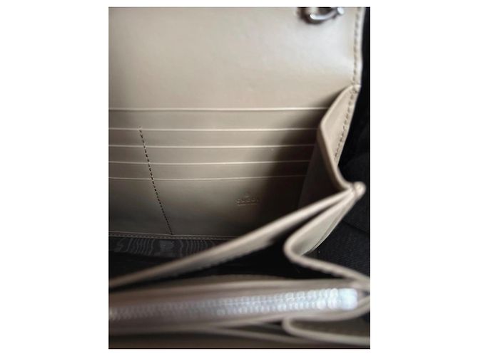 Gucci Cartera con cadena Dionysus en lona GG Supreme Castaño Beige - vista 8