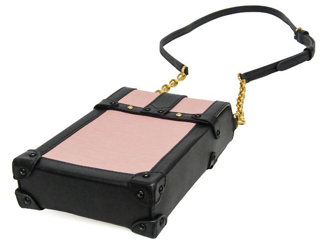 Louis Vuitton Vertical Trunk Pochette Epi Leather Nero - vista 2