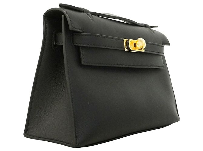 Hermès Borsa Hermes Pochette Kelly Swift Nero - vista 2