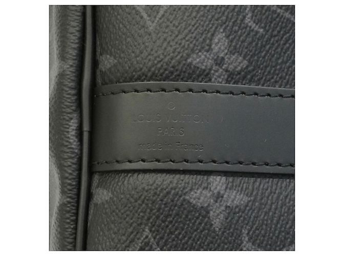 Louis Vuitton Boston Monogram Eclipse Keepall Bandoulière 45 Nero - vista 5