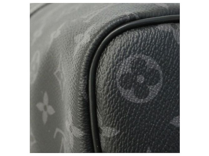 Louis Vuitton Boston Monogram Eclipse Keepall Bandoulière 45 Nero - vista 6