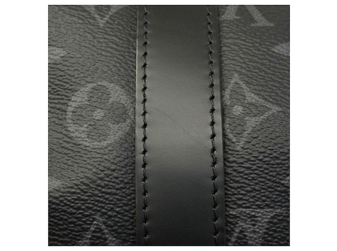 Louis Vuitton Boston Monogram Eclipse Keepall Bandoulière 45 Nero - vista 7