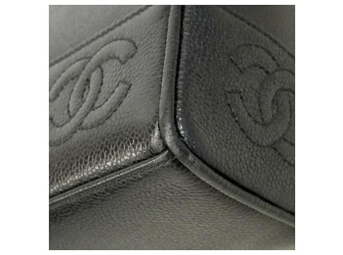 Chanel Triple Coco Shopper aus Kaviarleder Schwarz - Ansicht 6