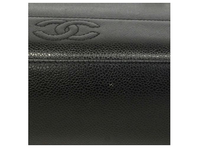 Chanel Triple Coco Shopper aus Kaviarleder Schwarz - Ansicht 7