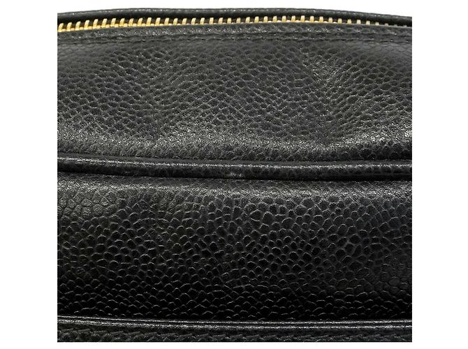 Chanel Triple Coco Shopper aus Kaviarleder Schwarz - Ansicht 8