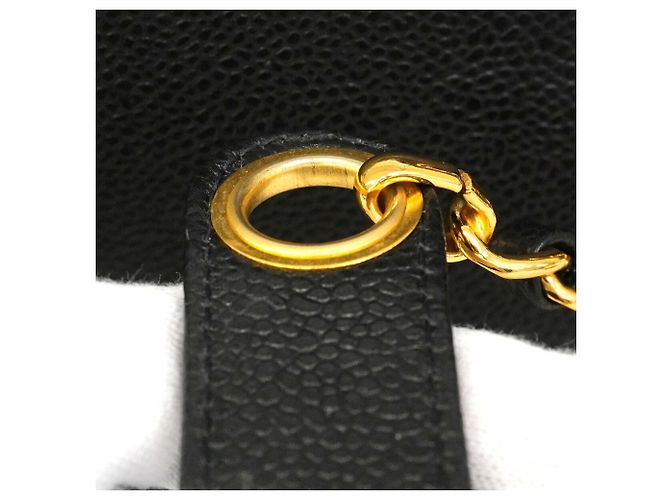 Chanel Triple Coco Shopper aus Kaviarleder Schwarz - Ansicht 9