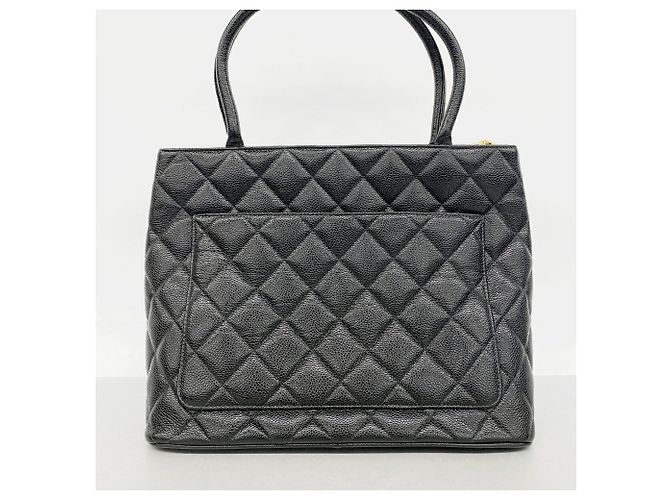 Borsa Tote Chanel in vitello grana nera Nero - vista 11