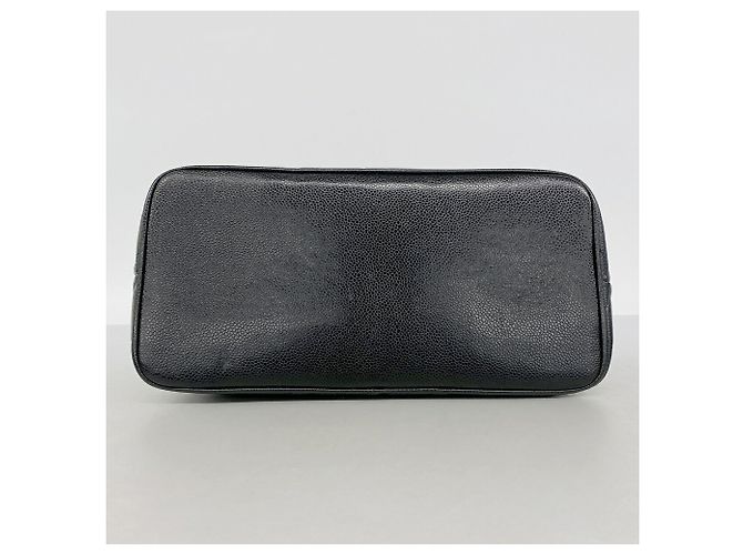Borsa Tote Chanel in vitello grana nera Nero - vista 3