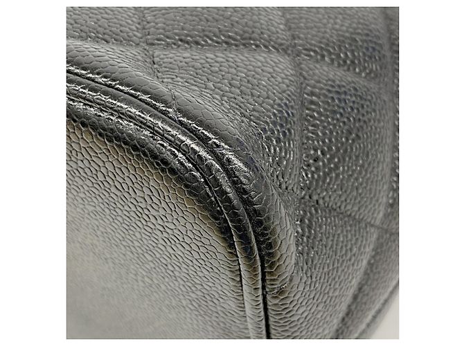 Borsa Tote Chanel in vitello grana nera Nero - vista 8