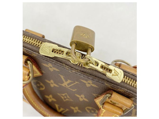 Borsa Louis Vuitton Alma BB Monogram Marrone - vista 7