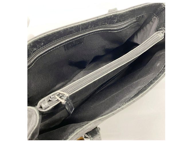 Borsa Tote Gucci GG Canvas Bamboo Nero - vista 4