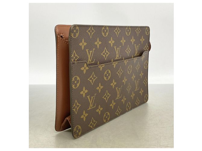 Louis Vuitton Monogram Pochette Homme Clutch Bag Marrone - vista 2