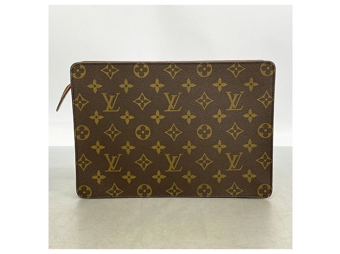 Louis Vuitton Monogram Pochette Homme Clutch Bag Marrone - vista 7