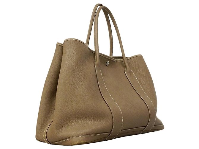 Hermès Borsa Tote Hermes Garden PM Taupe - vista 2