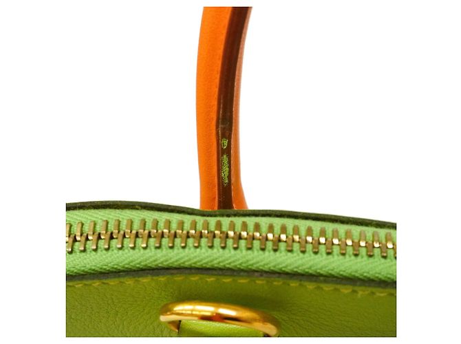 Hermès Borsa Hermes Bolide 31 in Verde Mela e Arancione - vista 6