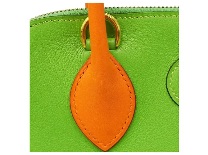 Hermès Borsa Hermes Bolide 31 in Verde Mela e Arancione - vista 8