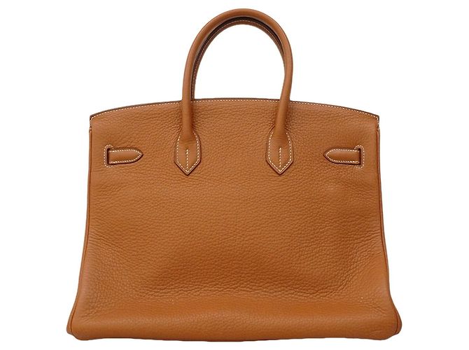 Hermès Borsa Hermes Birkin 35 Barenia Faubourg Rosso - vista 14