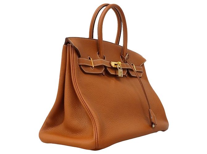 Hermès Borsa Hermes Birkin 35 Barenia Faubourg Rosso - vista 2