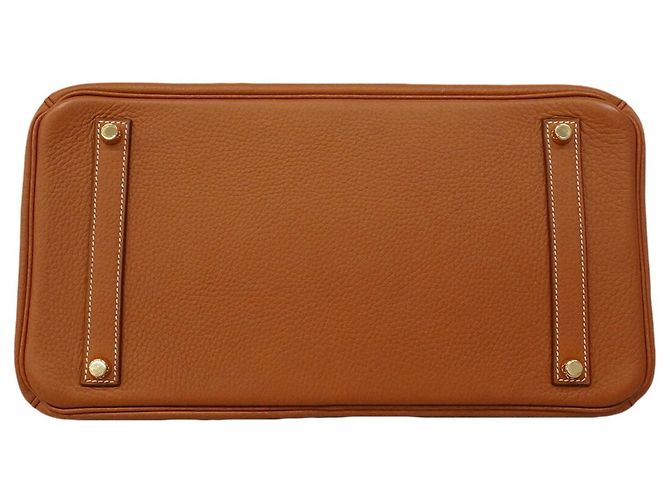 Hermès Borsa Hermes Birkin 35 Barenia Faubourg Rosso - vista 3