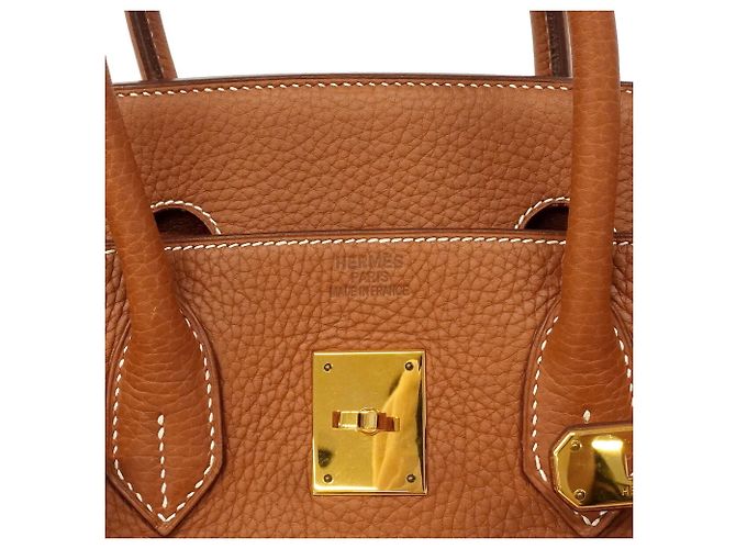 Hermès Borsa Hermes Birkin 35 Barenia Faubourg Rosso - vista 5