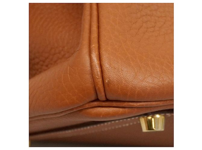 Hermès Borsa Hermes Birkin 35 Barenia Faubourg Rosso - vista 6