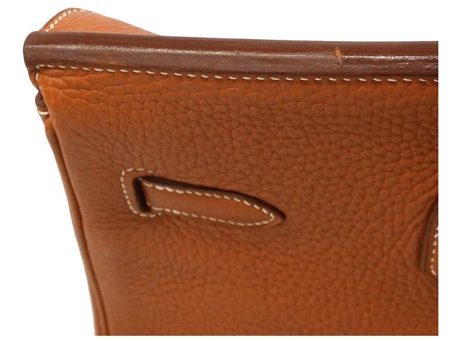 Hermès Borsa Hermes Birkin 35 Barenia Faubourg Rosso - vista 9