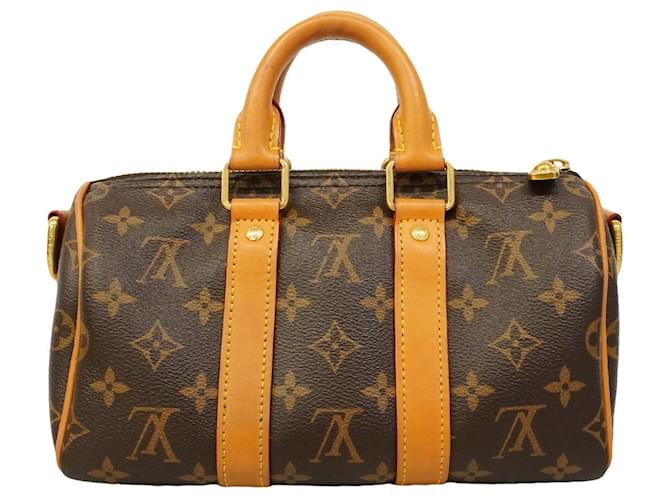 Borsa Louis Vuitton Monogram Keepall Cargo 25 Marrone - vista 13