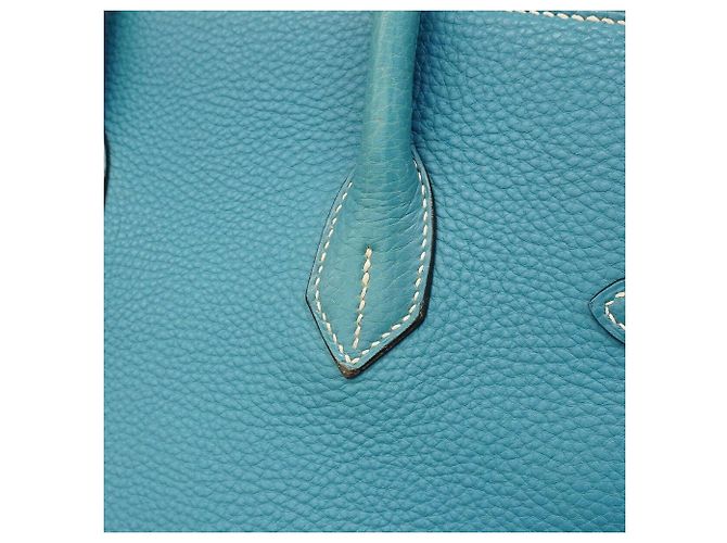 Hermès Hermes Birkin 35 Togo Handtasche in Blue Jean Blau - Ansicht 10