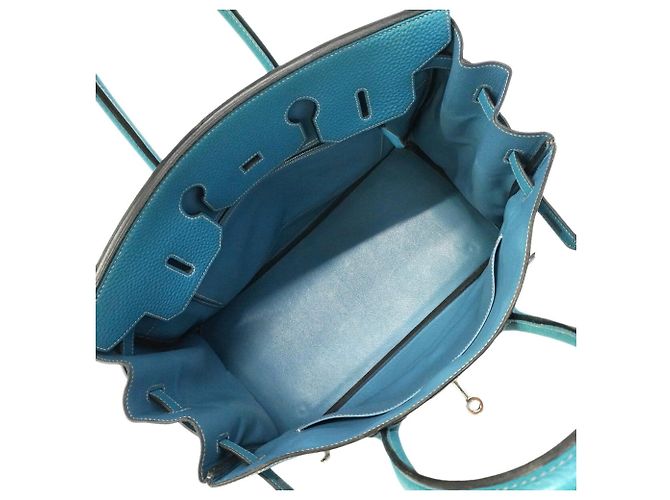 Hermès Hermes Birkin 35 Togo Handtasche in Blue Jean Blau - Ansicht 4