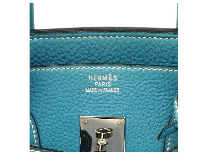 Hermès Hermes Birkin 35 Togo Handtasche in Blue Jean Blau - Ansicht 5