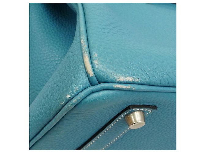 Hermès Hermes Birkin 35 Togo Handtasche in Blue Jean Blau - Ansicht 6