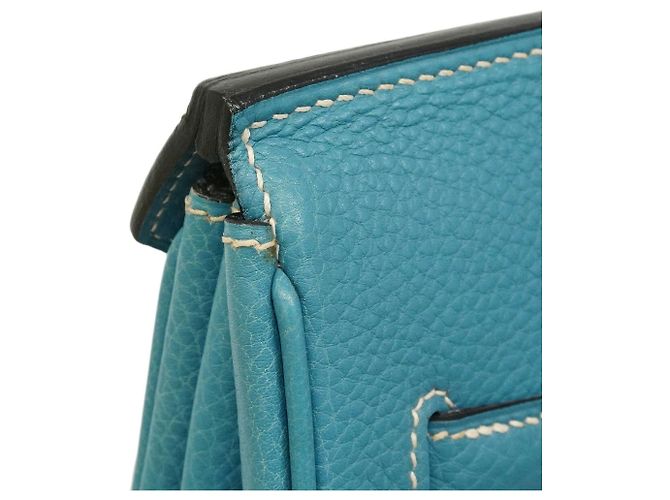 Hermès Hermes Birkin 35 Togo Handtasche in Blue Jean Blau - Ansicht 8