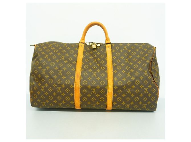 Louis Vuitton Boston Monogram Keepall Bandoulière 60 Marrone - vista 13