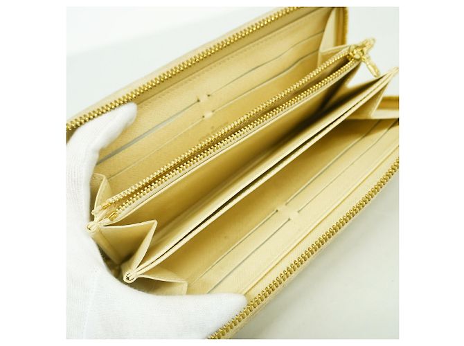 Louis Vuitton Damier Azur Zippy Wallet Weiß - Ansicht 3