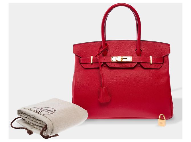 Hermès Borsa HERMES Birkin 30 in Pelle Rossa - 103824 Rosso - vista 2