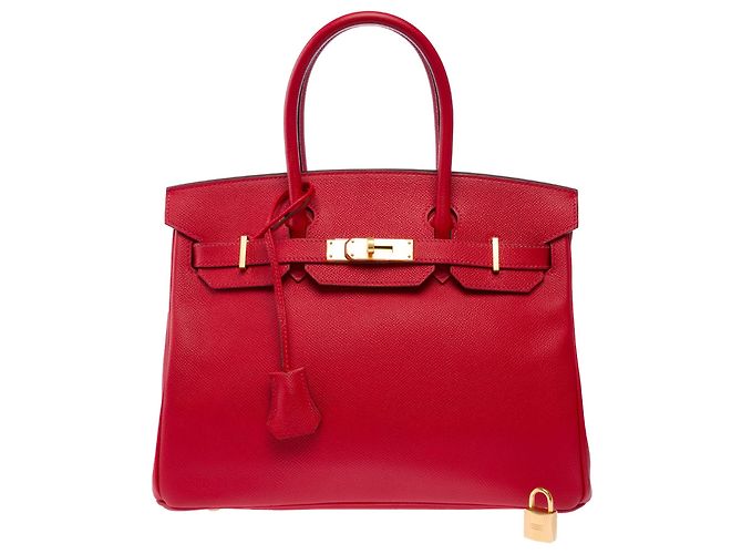 Hermès Borsa HERMES Birkin 30 in Pelle Rossa - 103824 Rosso - vista 3