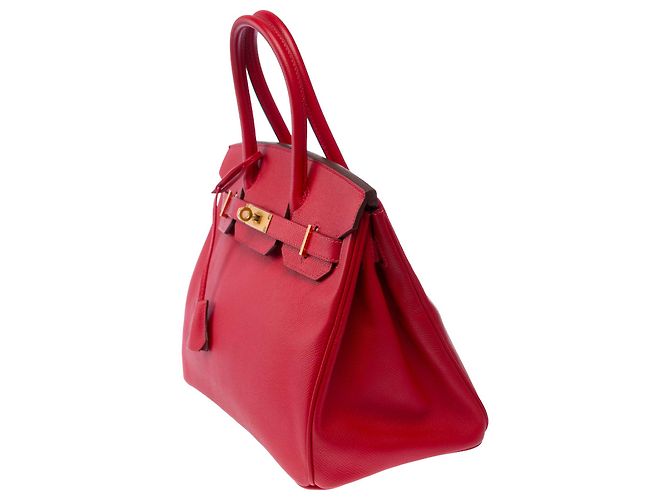 Hermès Borsa HERMES Birkin 30 in Pelle Rossa - 103824 Rosso - vista 5