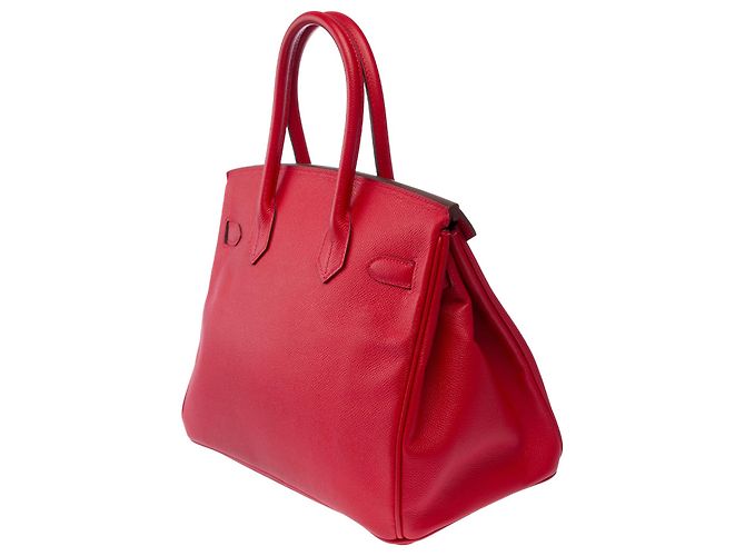 Hermès Borsa HERMES Birkin 30 in Pelle Rossa - 103824 Rosso - vista 6