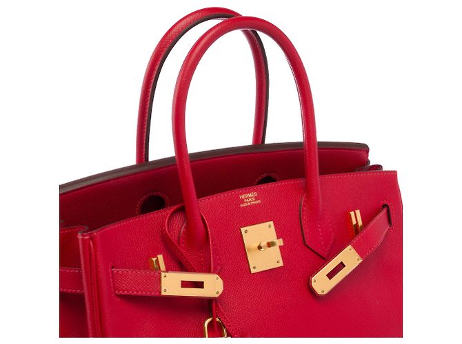 Hermès Borsa HERMES Birkin 30 in Pelle Rossa - 103824 Rosso - vista 7