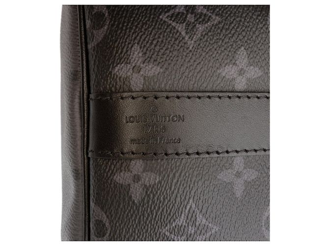 Borsa da viaggio Louis Vuitton Monogram Eclipse Reverse Keepall Bandouliere 50 Grigia Grigio - vista 5