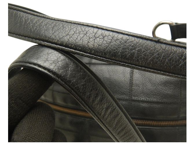 Bolsa de Ombro Chanel Chocolate Bar Caviar Preta Preto - vista 18