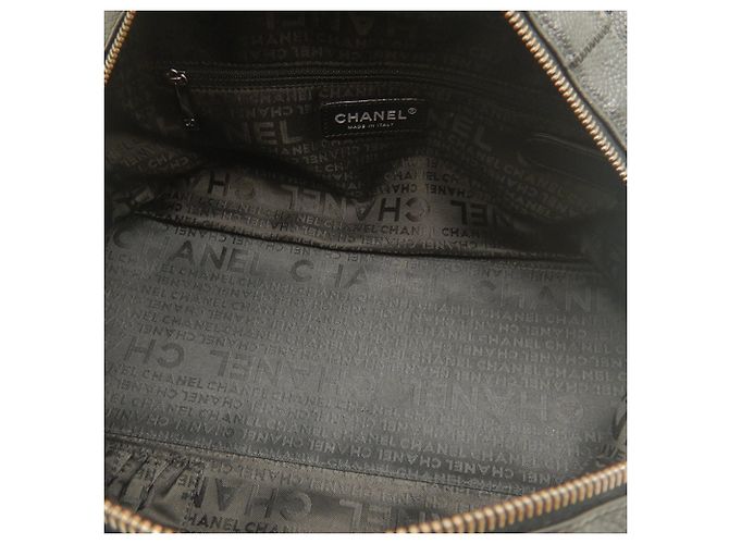 Bolsa de Ombro Chanel Chocolate Bar Caviar Preta Preto - vista 5