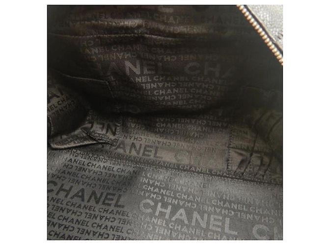 Bolsa de Ombro Chanel Chocolate Bar Caviar Preta Preto - vista 6